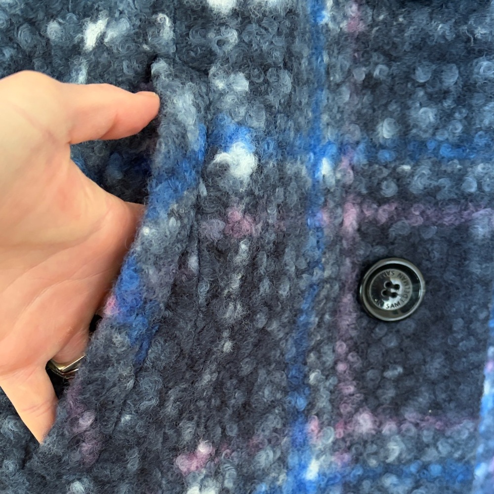 Sam Edelman Plaid Teddy Coat Size S - Picture 5 of 7